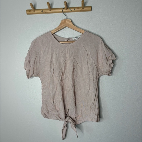 Madewell Button-Back Tie Tee in Stripe xxs - Picture 2 of 7